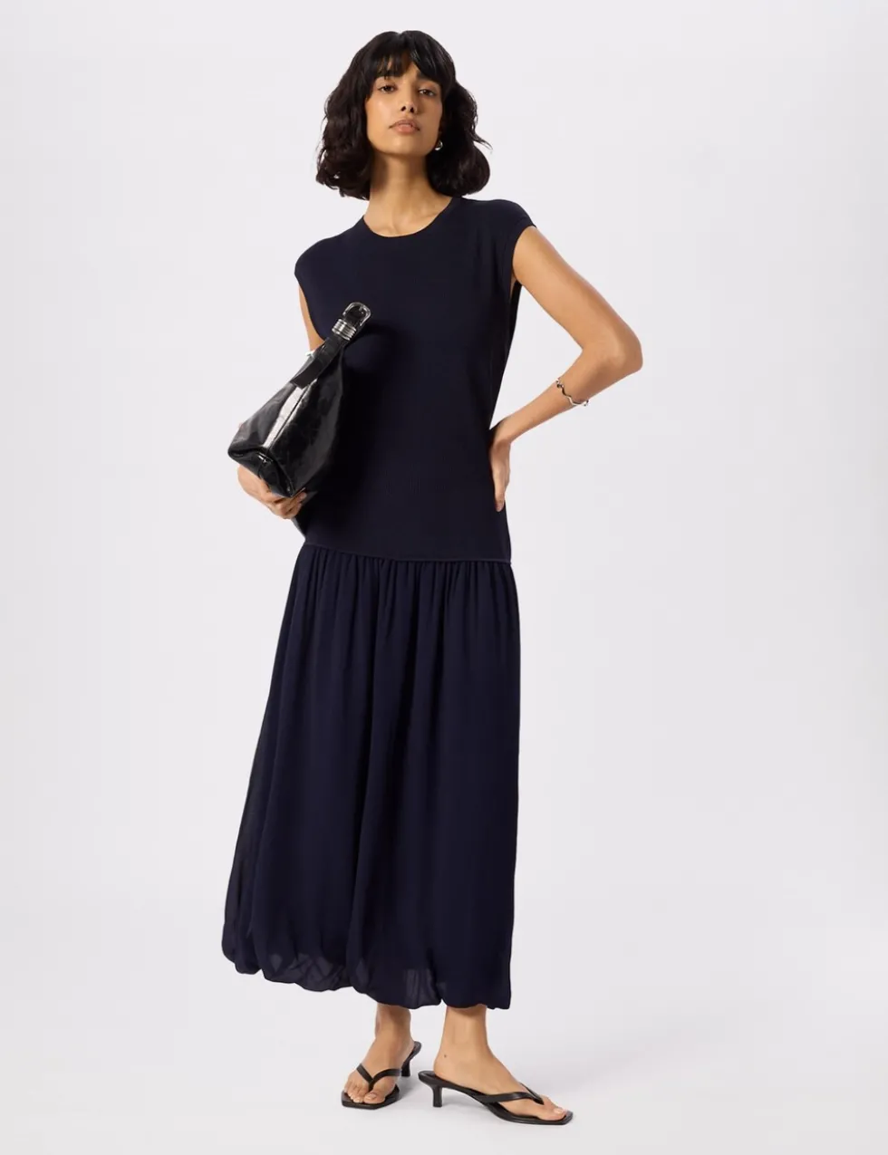 Textured Midi Knitted Dress