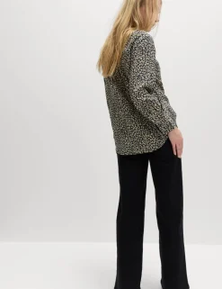 Textured Print Long Sleeve Shirt