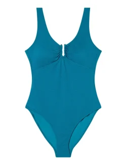 Textured Ring Detail Swimsuit