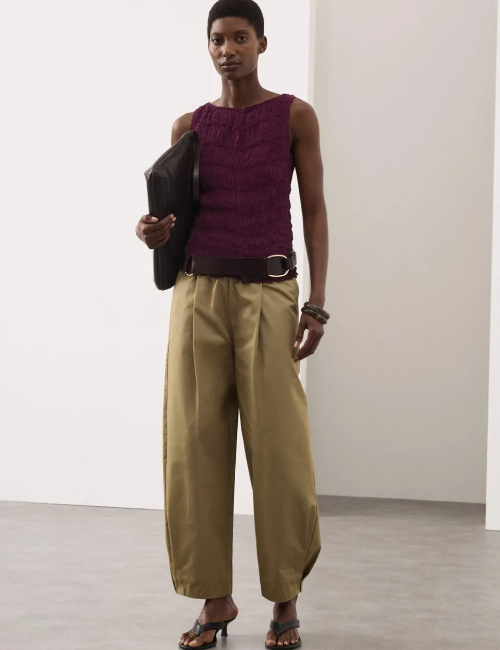 Textured Smocked Vest Top