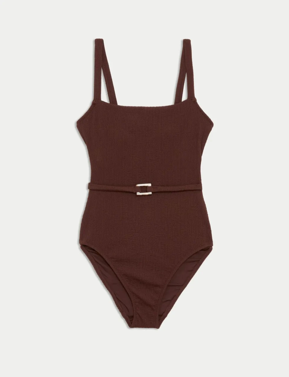 Textured Square Neck Swimsuit
