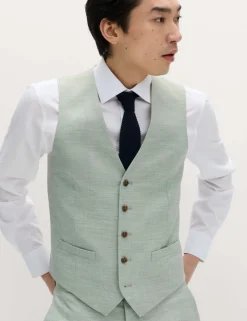 Textured Stretch Waistcoat