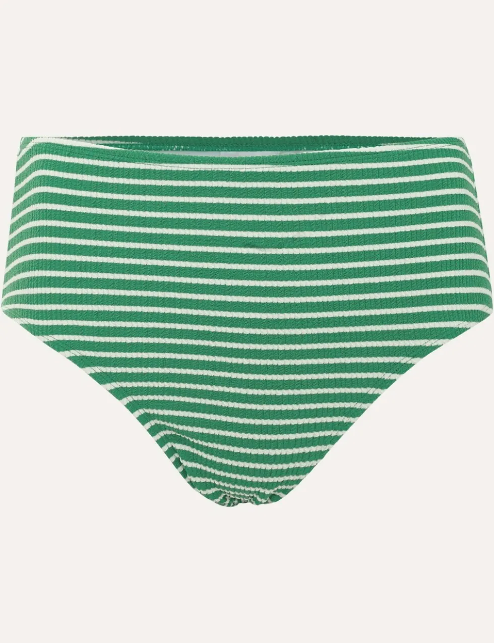 Textured Striped High Waisted Bikini Bottoms