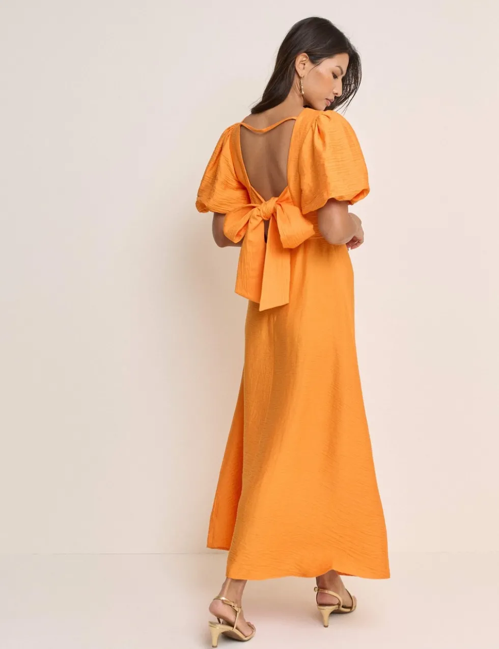 Textured Tie Waist Midi Skater Dress