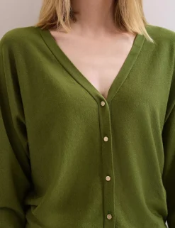 Textured V-Neck Cardigan