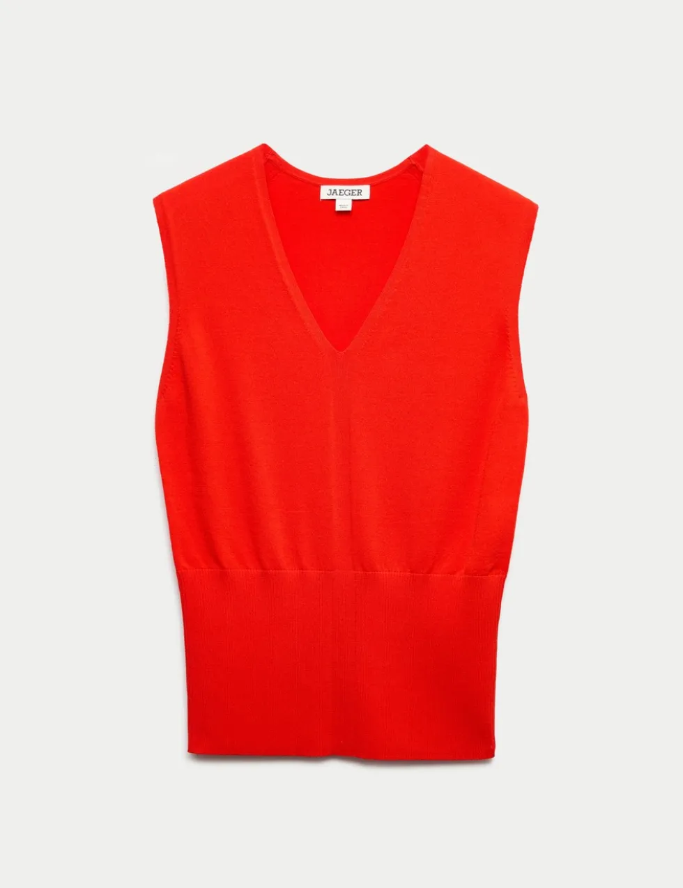 Textured V-Neck Knitted Vest