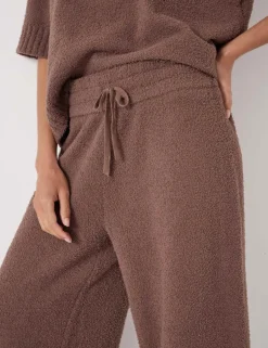 Textured Wide Leg Trousers