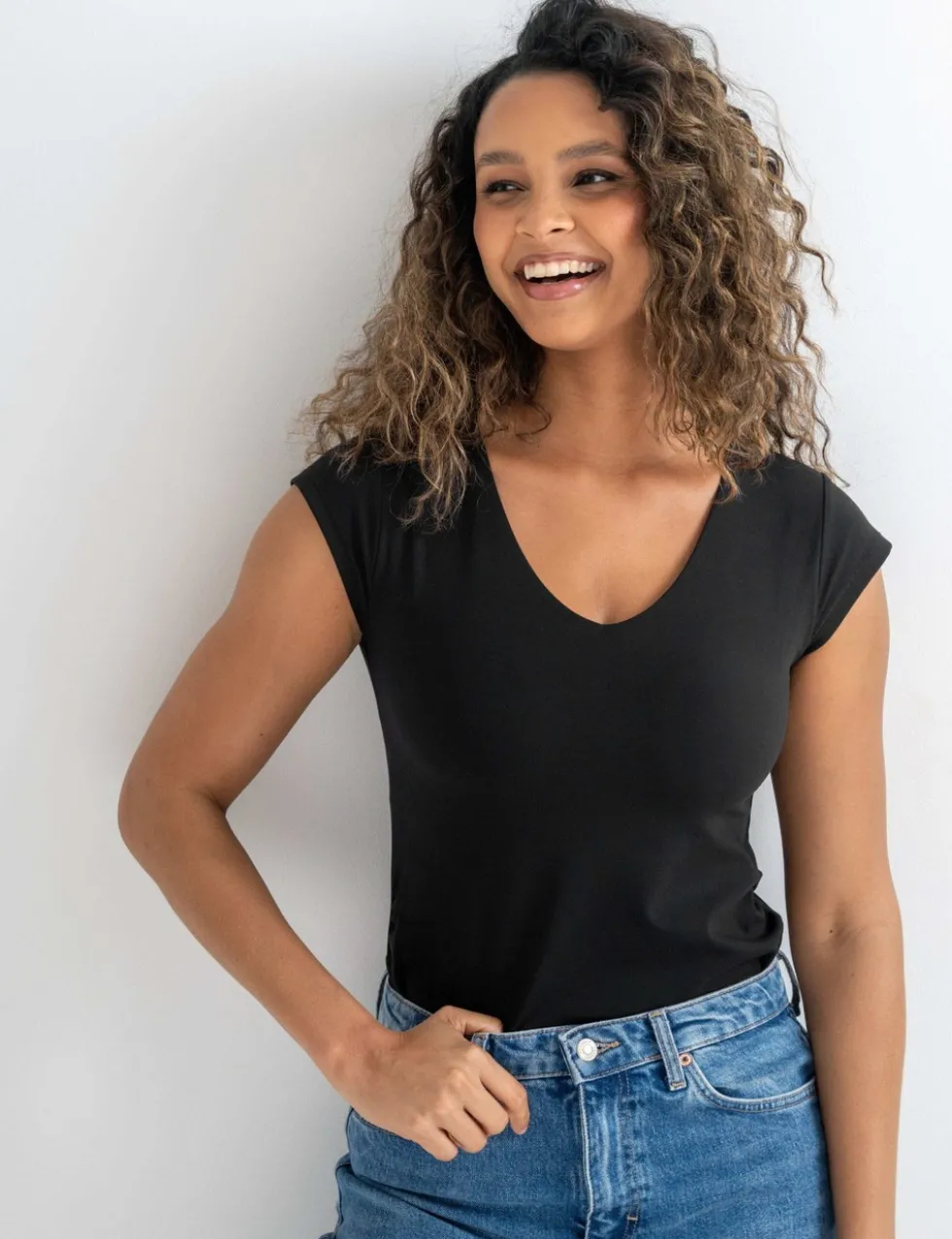 The Buttery Soft V-Neck Non wired T-Shirt