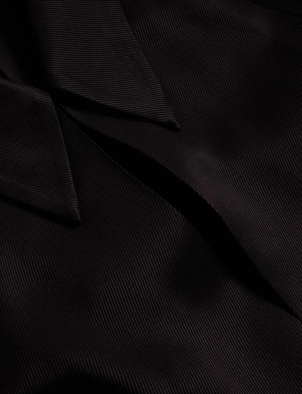 Tie Detail Collared Batwing Blouse