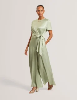 Tie Detail Wide Leg Jumpsuit