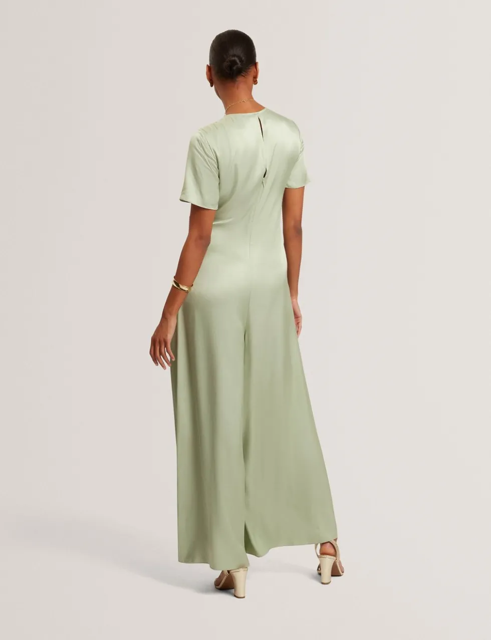 Tie Detail Wide Leg Jumpsuit