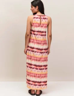 Tie Dye Round Neck Maxi Column dress