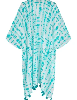Tie Dye Tassel Kimono Beach Cover Up