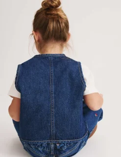 Tie Front Denim Waistcoat (2-10 Yrs)