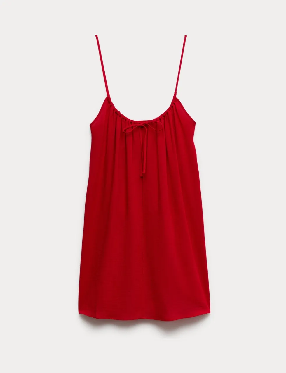Tie Front Strappy Mini Slip Dress