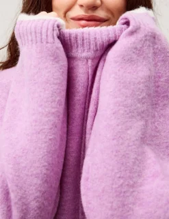 Tipped Textured Oversized Jumper