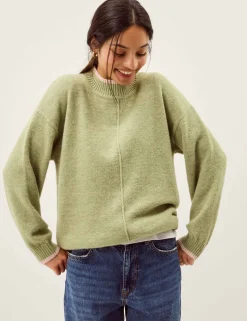 Tipped Textured Oversized Jumper