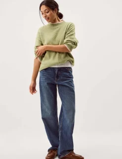 Tipped Textured Oversized Jumper