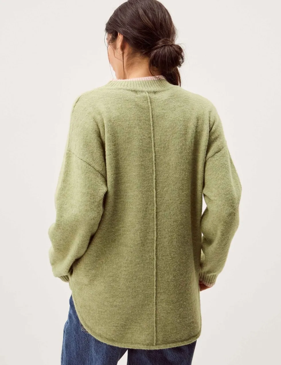 Tipped Textured Oversized Jumper