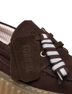 Torhill Suede Dark Brown Platform Boat Shoes