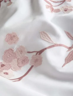 Trailing Cherry Blossom Embroidered Bedding Set