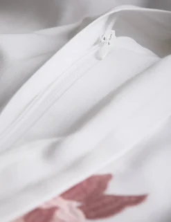 Trailing Cherry Blossom Embroidered Bedding Set