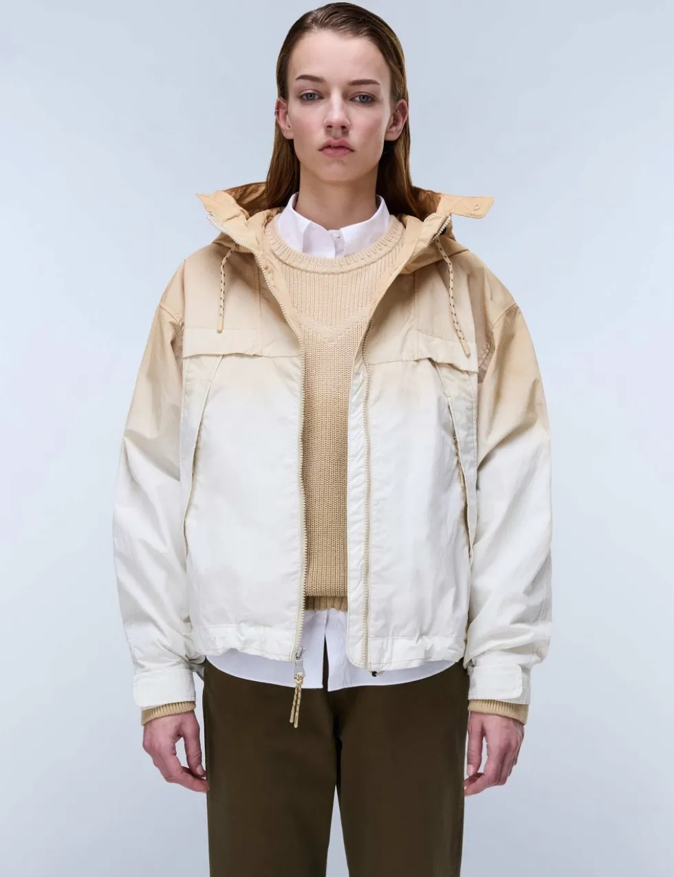 Traveler Dip Dye Oversized Short Jacket