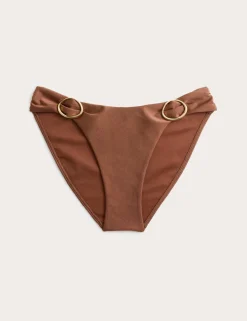 Trim Detail High Leg Bikini Bottoms