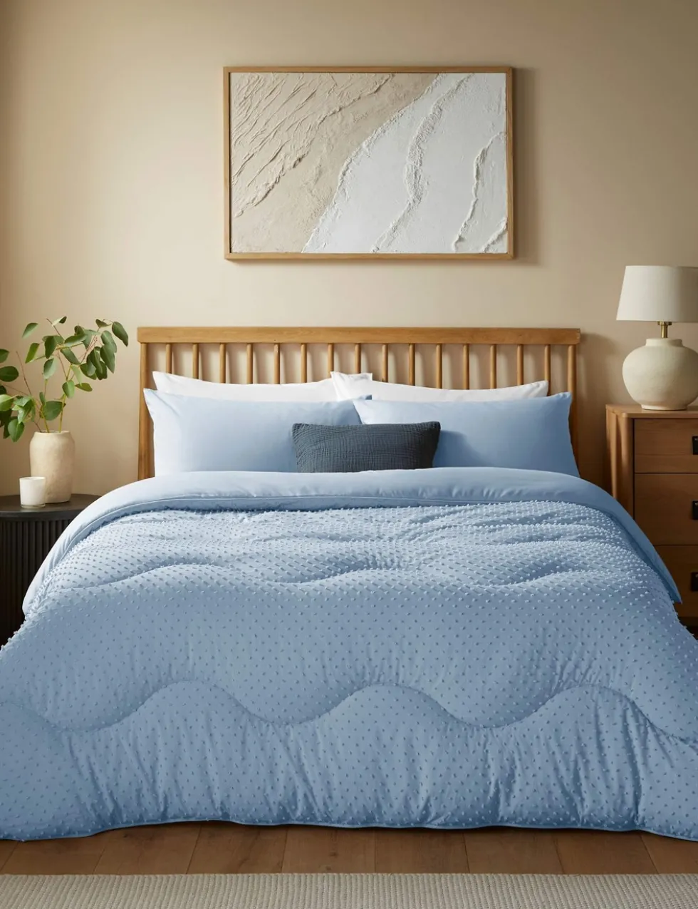 Tufted Dots Coverless Duvet and Pillowcases