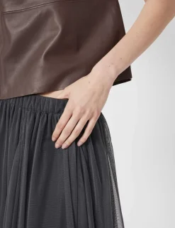 Tulle Pleated Midaxi Skirt