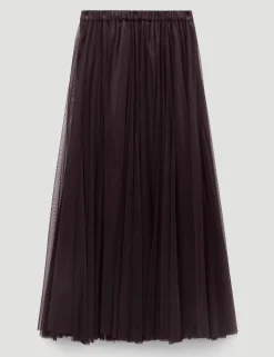 Tulle Pleated Midaxi Skirt
