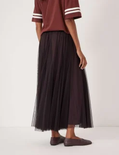 Tulle Pleated Midaxi Skirt