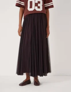Tulle Pleated Midaxi Skirt