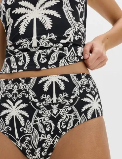 Tummy Control High Waisted High Leg Bikini Bottoms