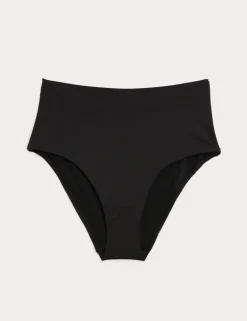 Tummy Control High Waisted High Leg Bikini Bottoms