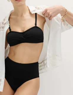 Tummy Control High Waisted High Leg Bikini Bottoms