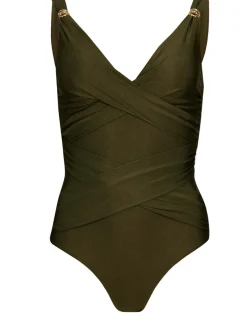Tummy Control Padded V-Neck Swimsuit