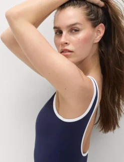 Tummy Control Padded Zip Up Swimsuit