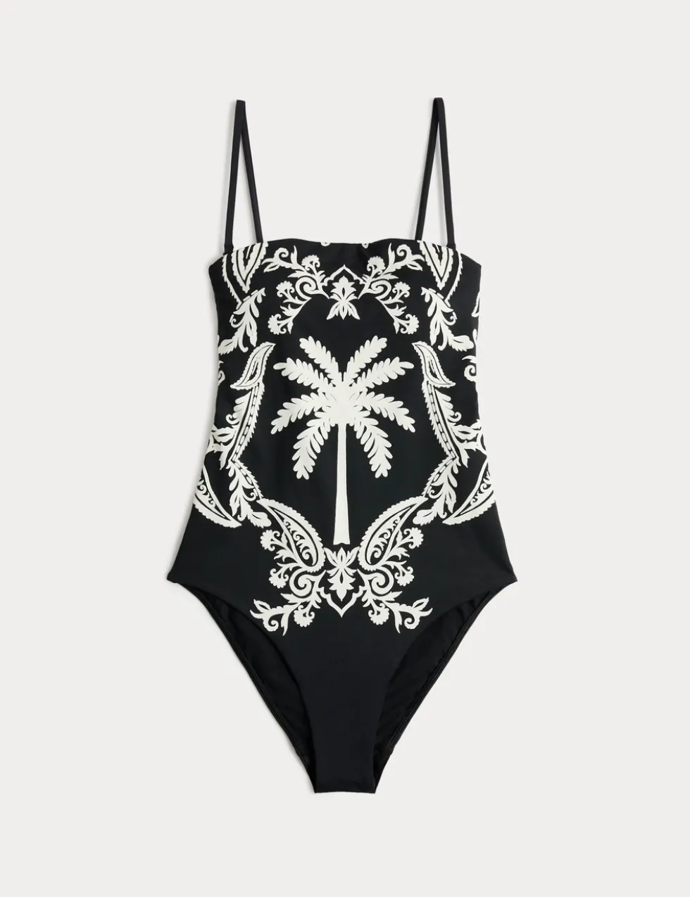 Tummy Control Printed Bandeau Swimsuit
