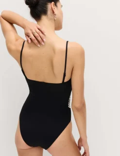 Tummy Control Printed Bandeau Swimsuit