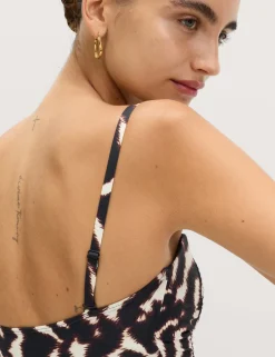 Tummy Control Printed Ruched Tankini