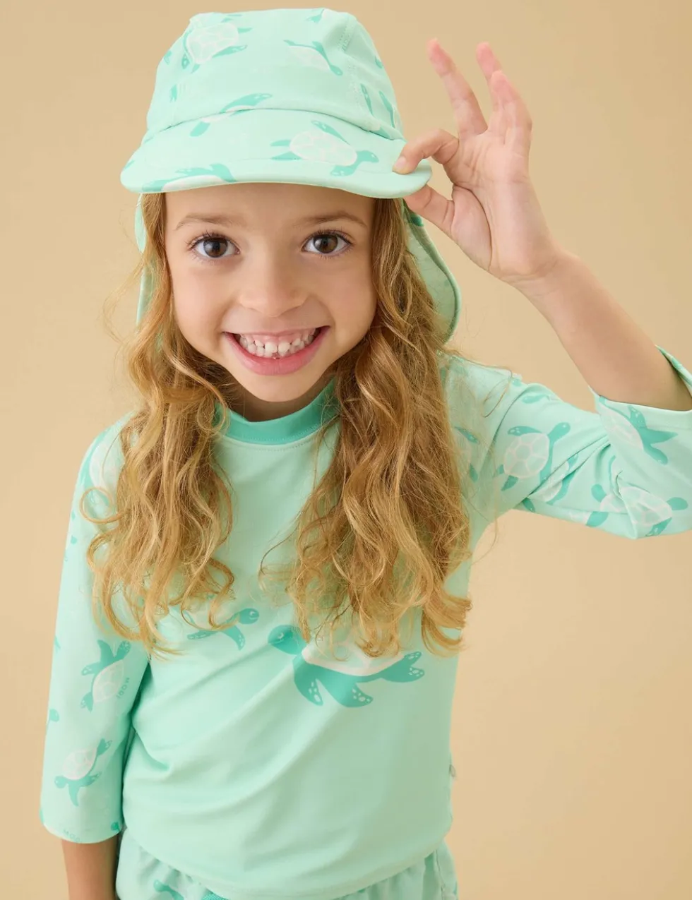 Turtle Long Sleeve Rash Vest (3 Mths-5 Yrs)