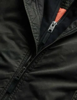 Twill Hooded Bomber Jacket