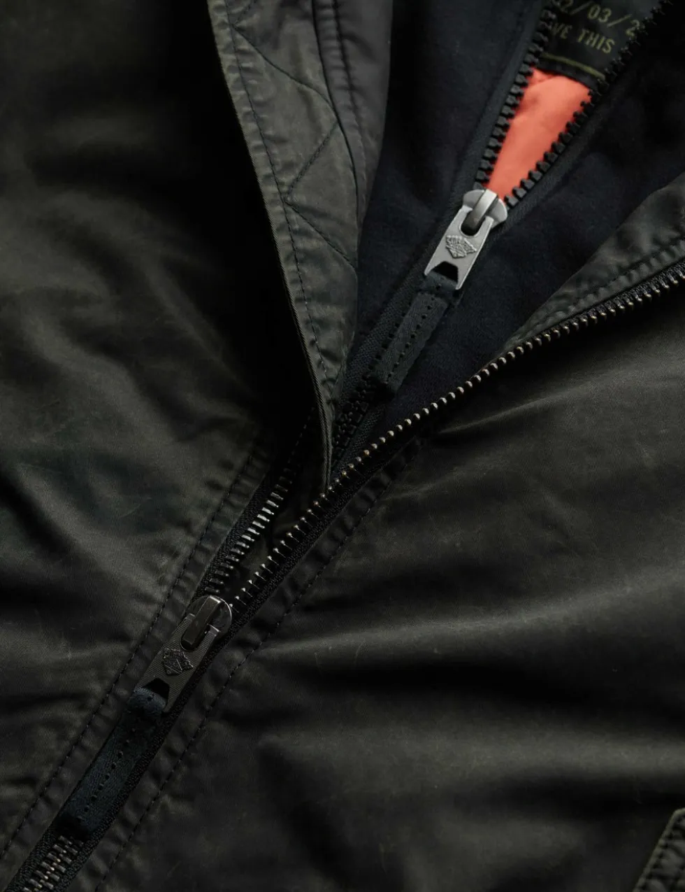 Twill Hooded Bomber Jacket