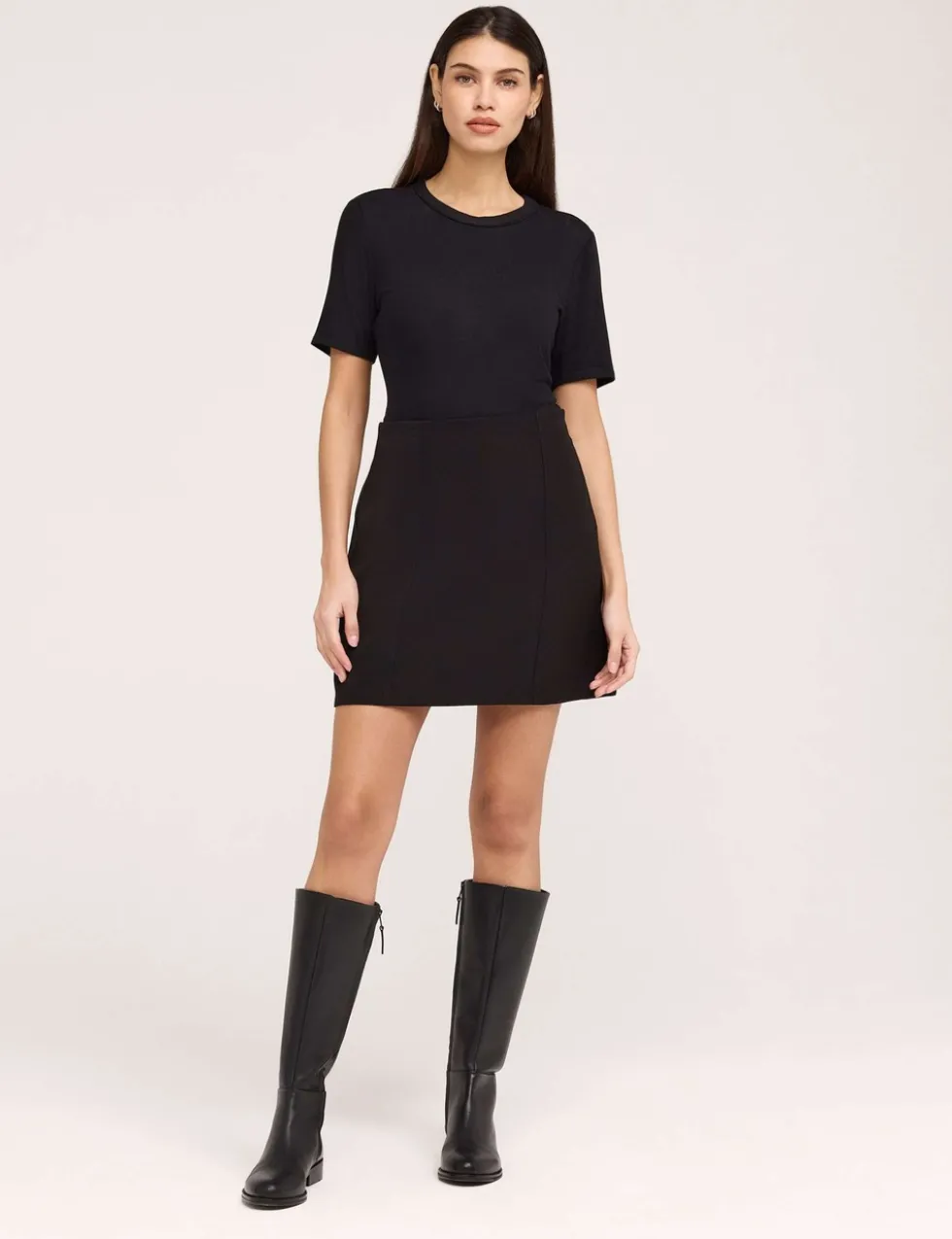 Twill Mini A-Line Skirt