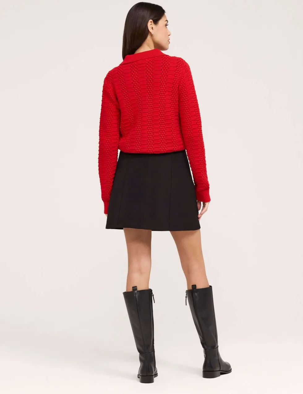 Twill Mini A-Line Skirt