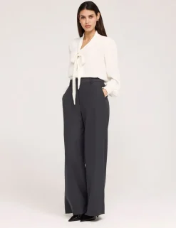 Twill Wide Leg Trouser