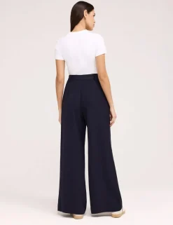 Twill Wide Leg Trouser