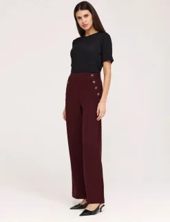Twill Wide Leg Trousers