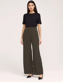 Twill Wide Leg Trousers
